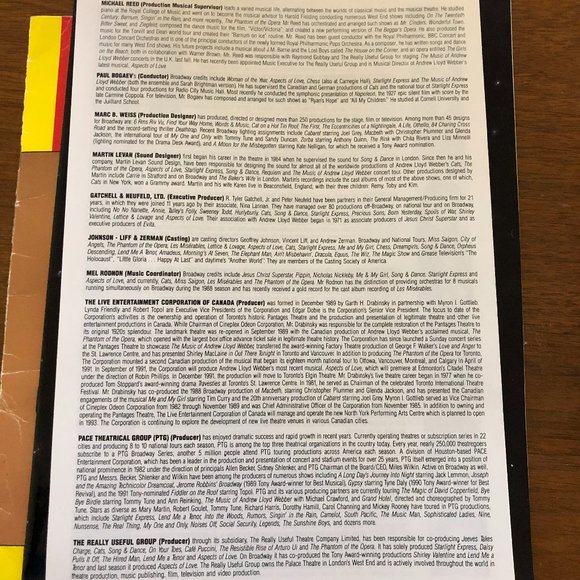 MICHAEL CRAWFORD 1992 SOUVENIR PROGRAM SIGNEDTHE MUSIC OF ANDREW LLOYD WEBBER - Picture 8 of 8